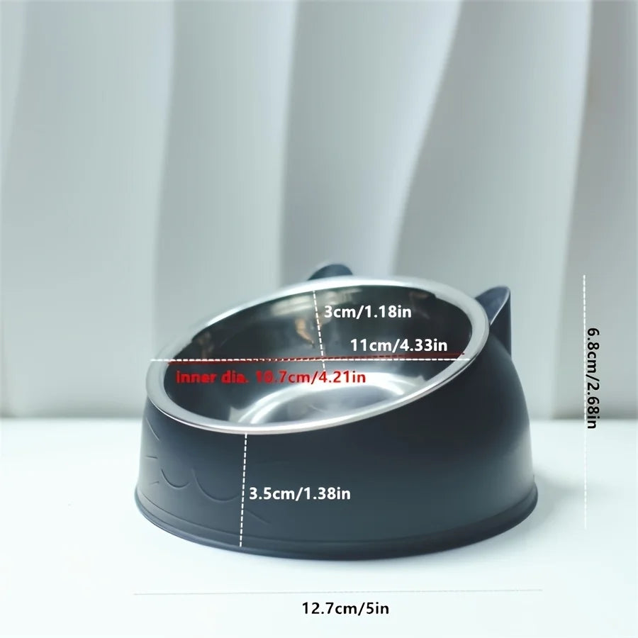 Elevated Stainless Steel Cat Bowl