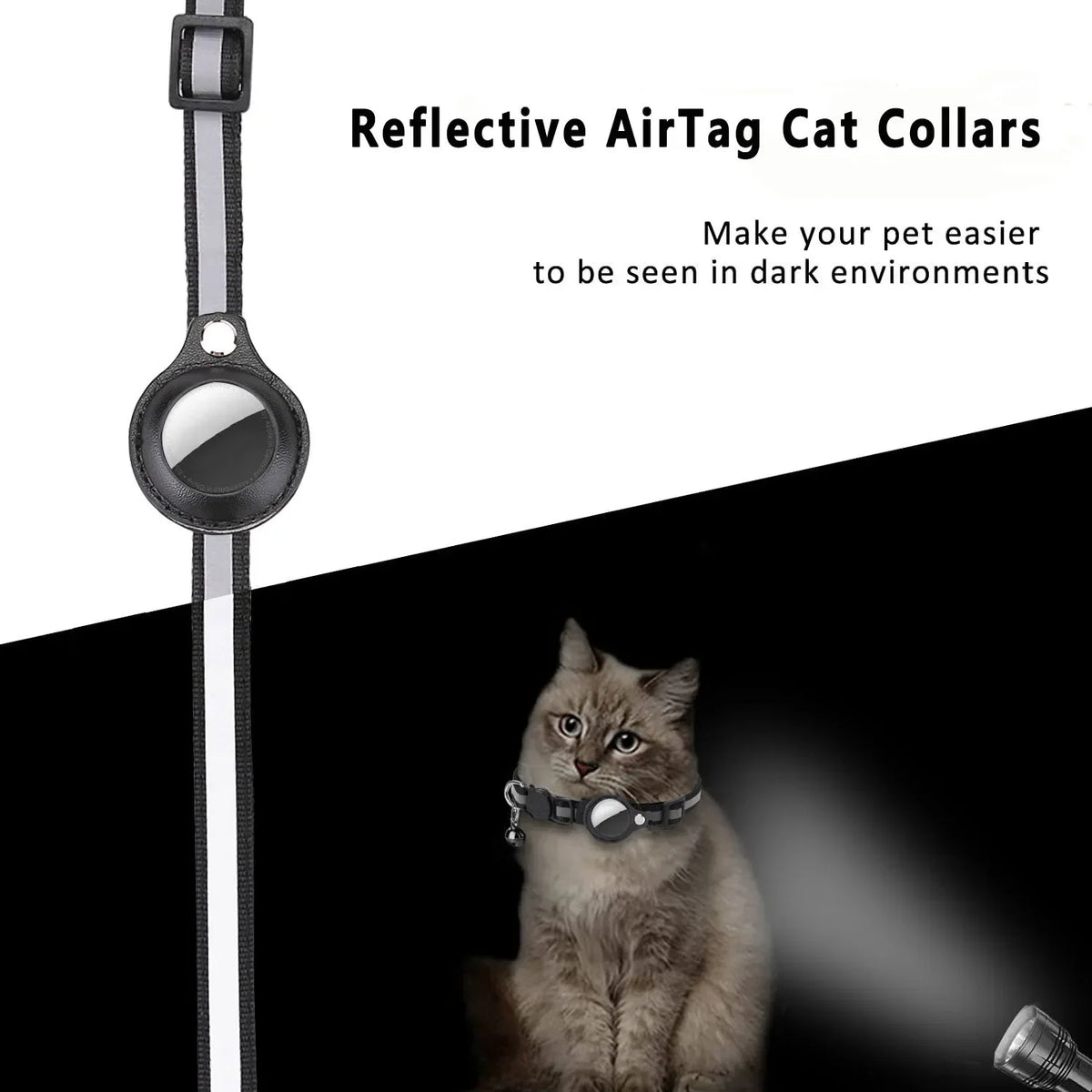 Adjustable Cat Air Tag Collar