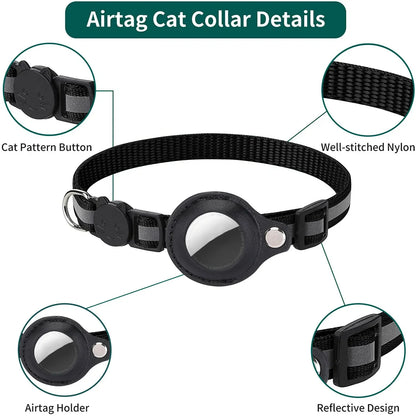 Adjustable Cat Air Tag Collar