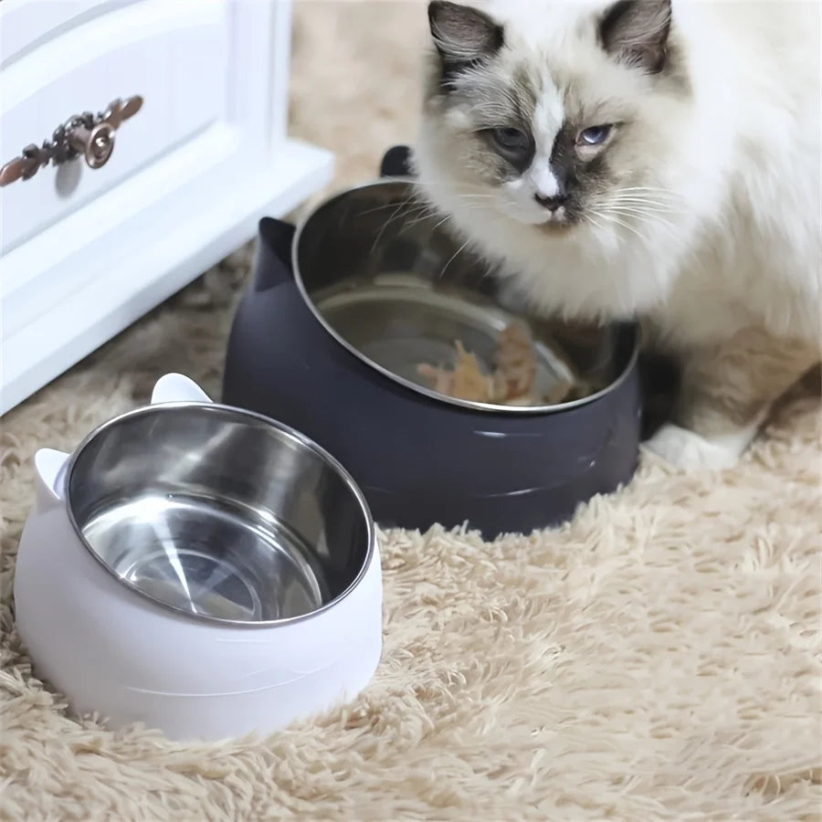 Elevated Stainless Steel Cat Bowl